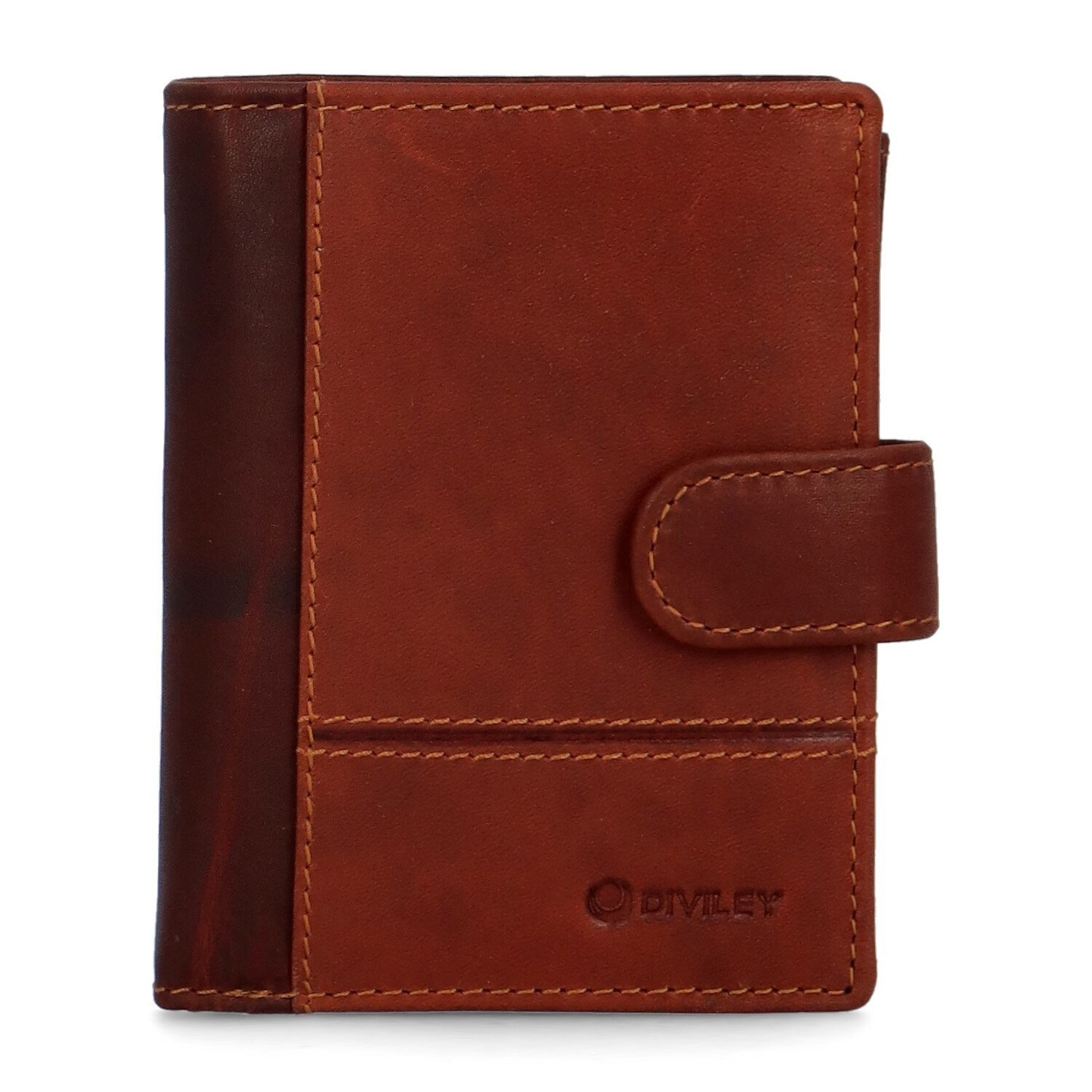 Pánská kožená peněženka na výšku Diviley Algren, koňaková