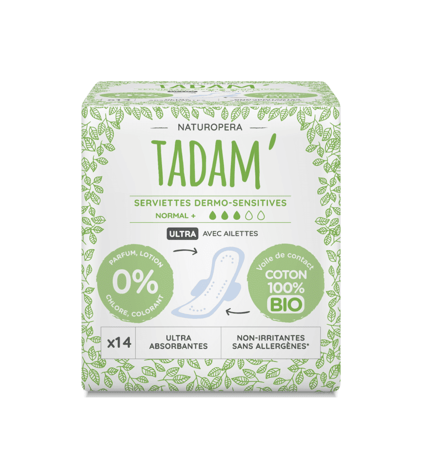Tadam Dermo sensitivní vložky z BIO bavlny normal + 14 ks