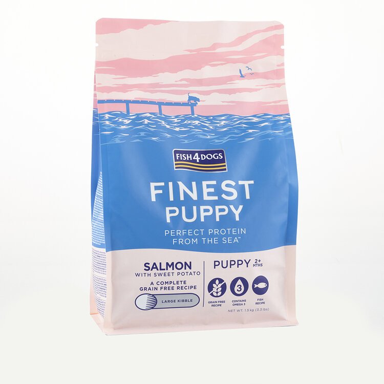 FISH4DOGS Granule velké pro štěňátka Finest losos se sladkými bramborami 6 kg, 2m+