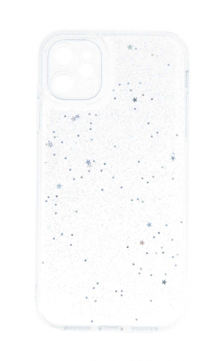 Obal TopQ iPhone 11 Glitter Star průhledný 117161