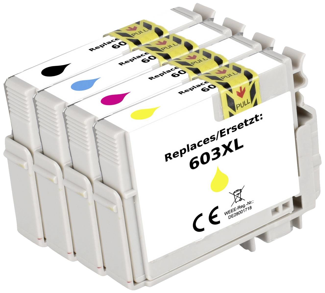 Renkforce Ink set náhradní Epson 603 (C13T03U545) kompatibilní černá, azurová, purppurová, žlutá RF-I-E-603BKCMY4PK RF-5655902