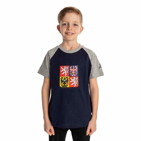 Kappa LOGO CAFY ČR JR Dětské triko, tmavě modrá, veľkosť 14