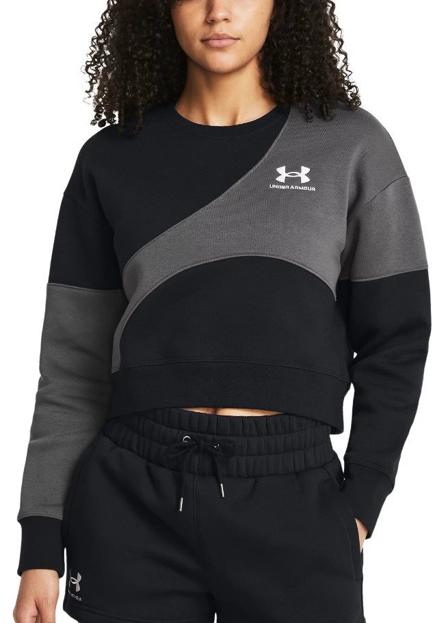 Mikina Under Armour Essential Fleece Crop Crew-BLK