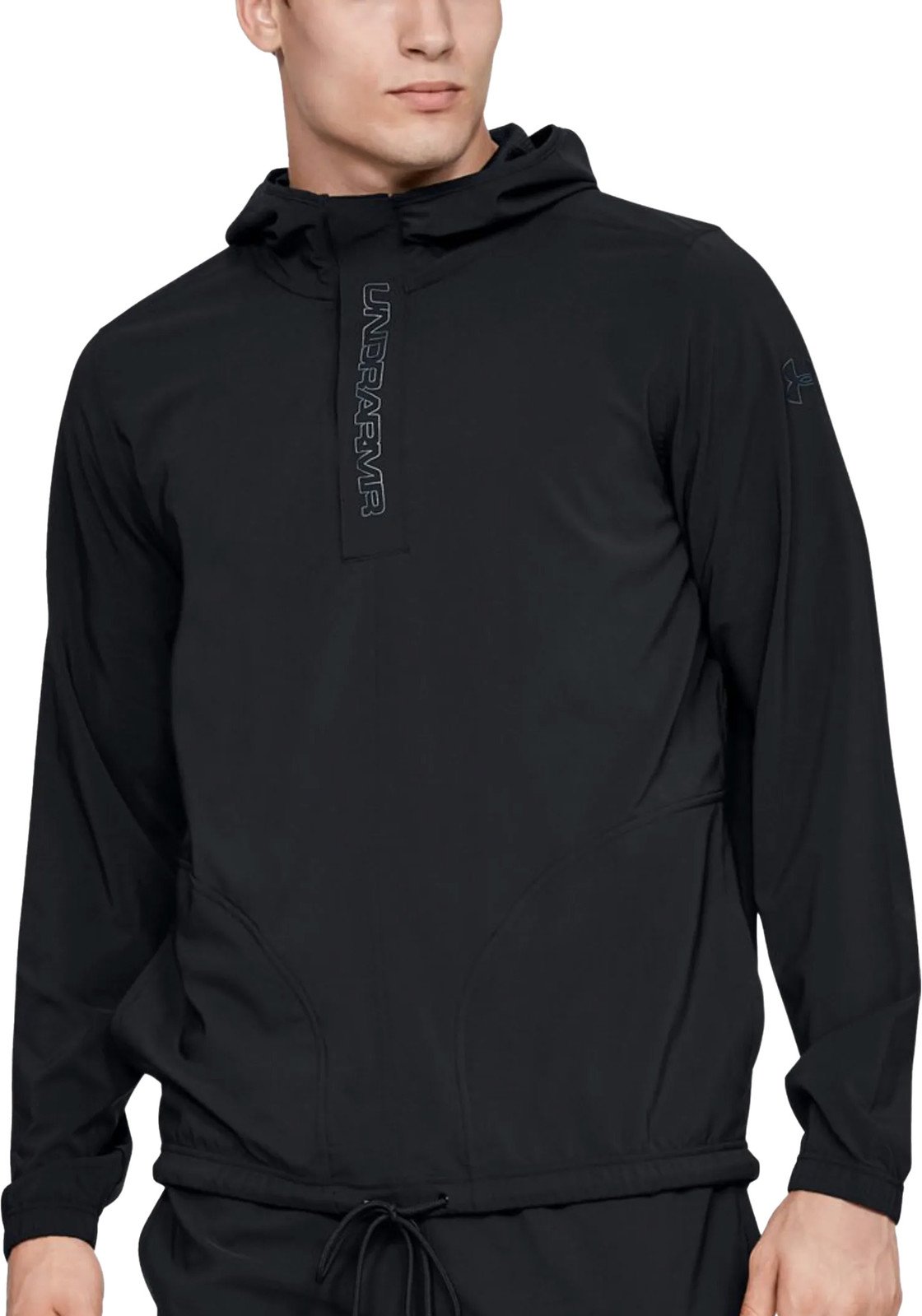 Bunda s kapucí Under Armour UA Baseline Woven Jacket-BLK