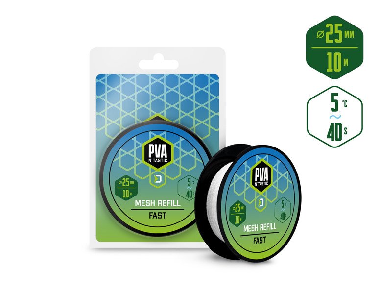 Punčocha náhradní Delphin PVA n'tastic / 10m-úzká - 25mm / Rychle rozpustná