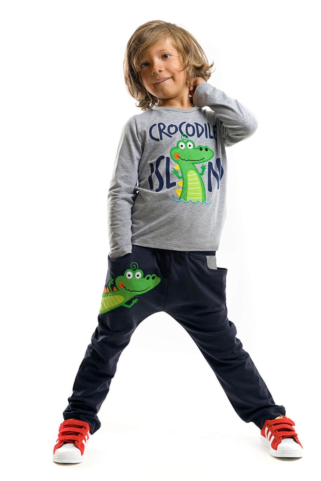 Denokids Crocodile Island Boy T-shirt Trousers Set