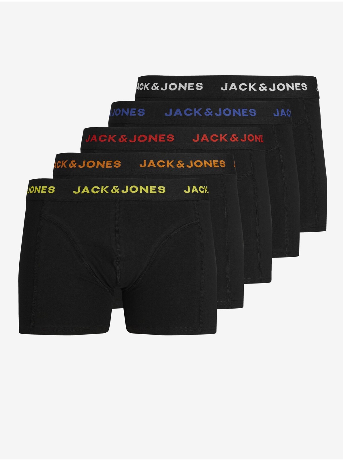 Sada pěti pánských boxerek v černé barvě Jack & Jones Black Frida - Pánské