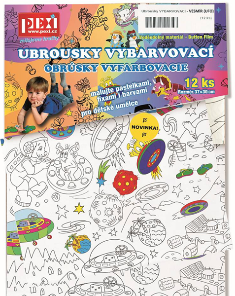 Ubrousky VYBARVOVACÍ - VESMÍR (12 ks)