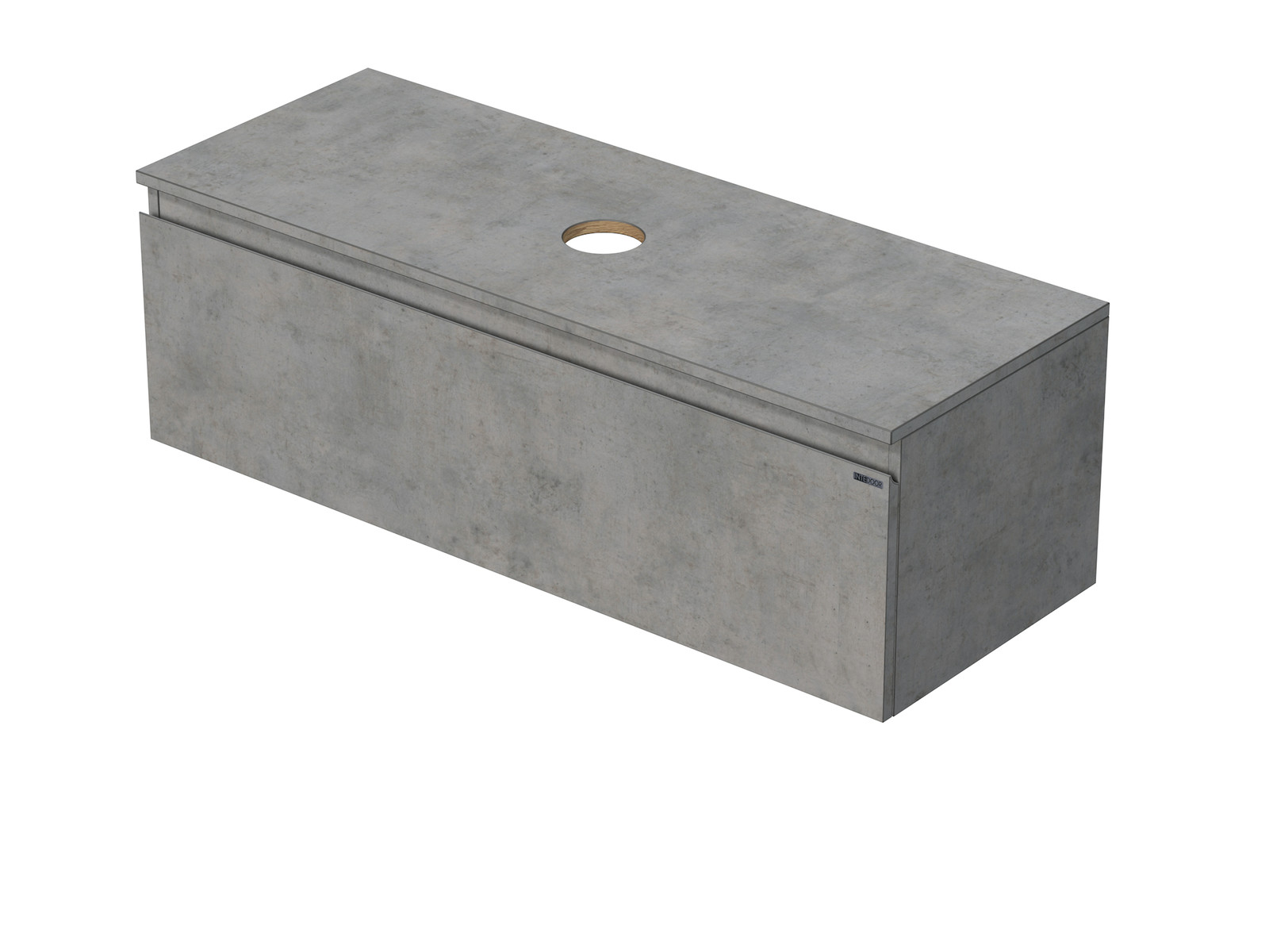 Emmy Design MATY DESK 100 cm beton se jednou zásuvkou pro UM na desku (F186)