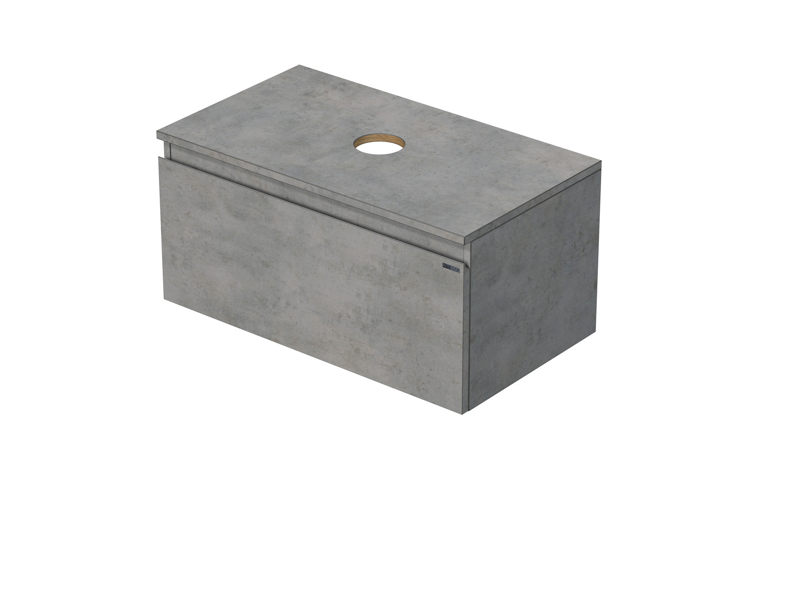 Emmy Design MATY DESK 60 cm beton se jednou zásuvkou pro UM na desku (F186)
