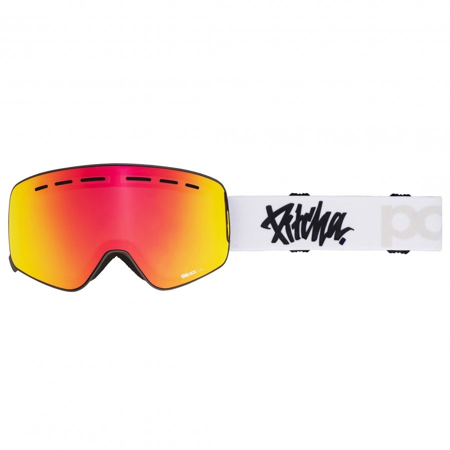 Pitcha lyžařské brýle XC3 white POW / full revo red