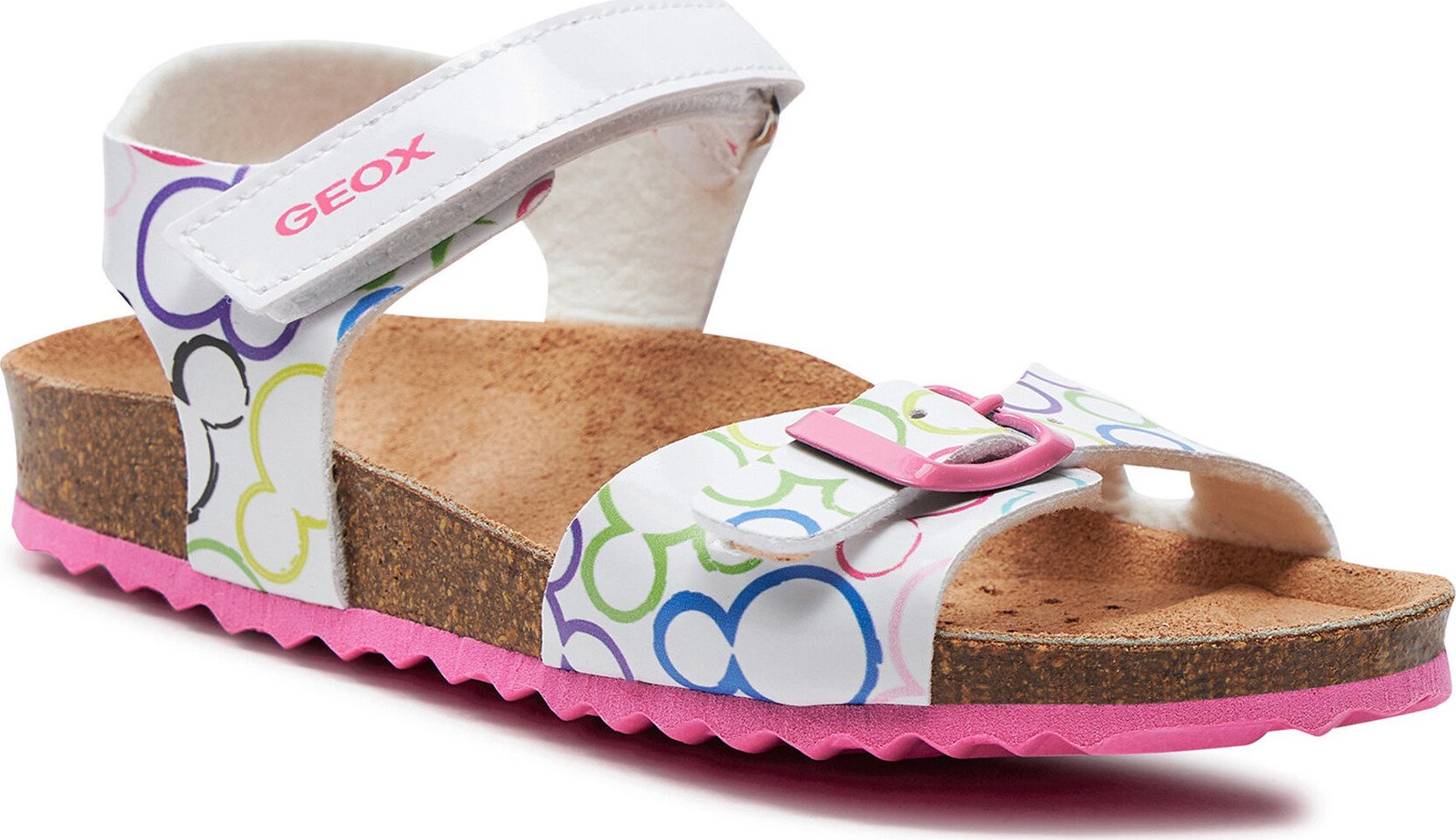 Sandály Geox J Adriel Girl J158MC 000FC C0653 S White/Multicolor