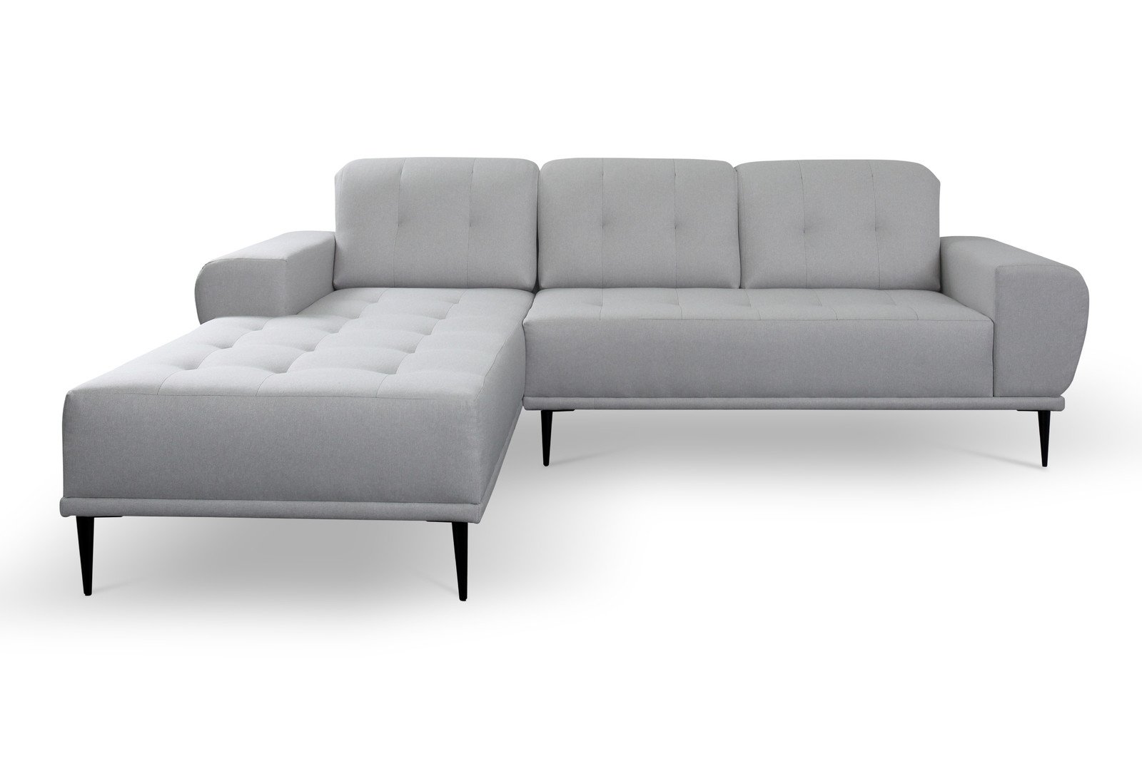 GAB Rohová sedačka RAPIDO, 256 cm Roh sedačky: Pravý roh, Barva látky: Stříbrná (Luxo 6601)