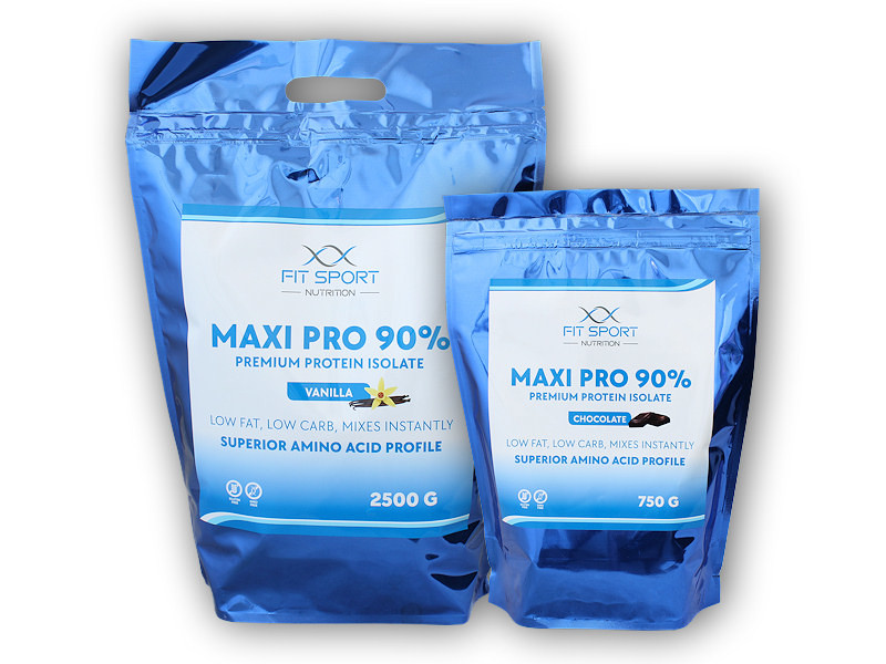 PROTEIN FitSport Nutrition Maxi Pro 2500g + Maxi Pro 750g Varianta: čokoláda - banán