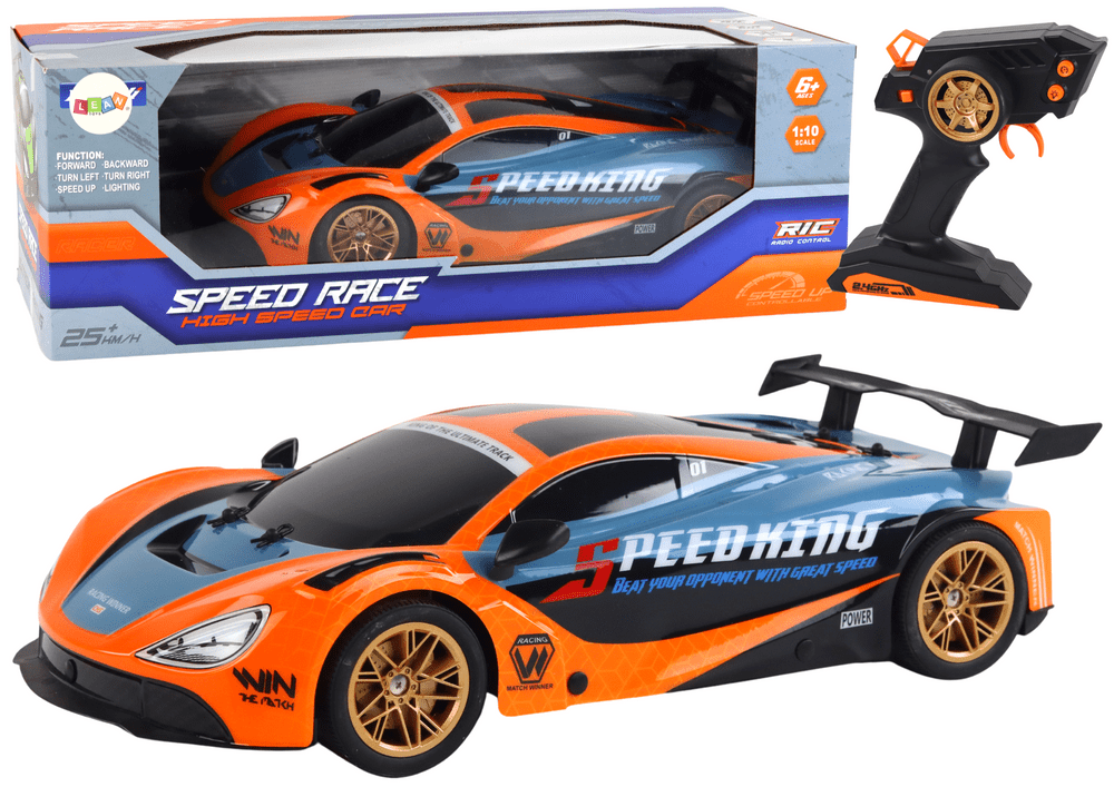 mamido Auto na dálkové RC ovládání Speed King 1:10 oranžové