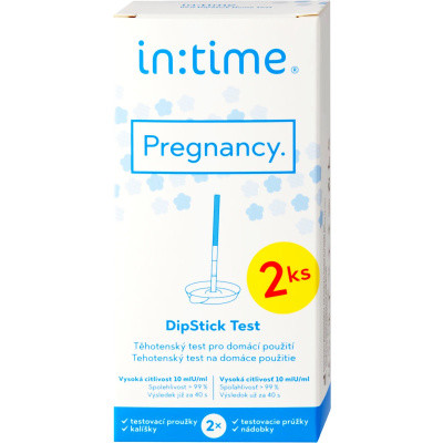 Primeros Intime těhotenský test DipStick s kalíšky, 2 ks