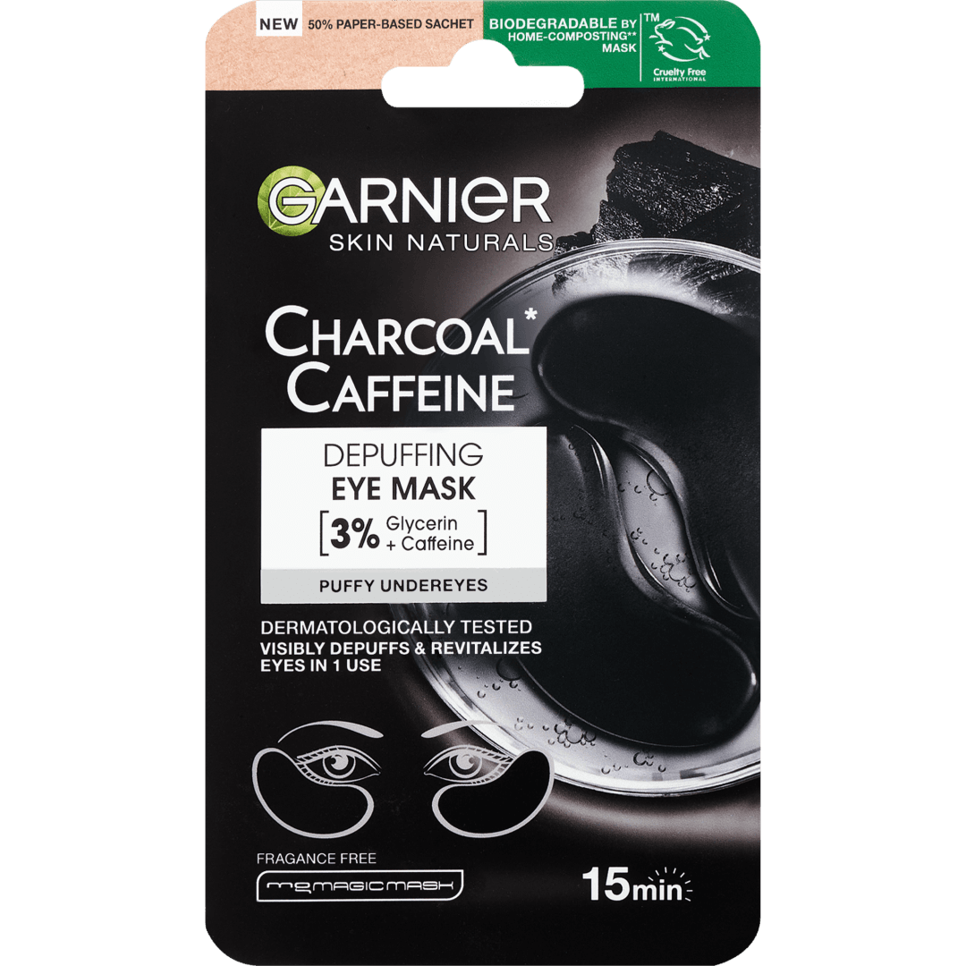 Garnier Skin Naturals oční maska s aktivním uhlím pro osvěžení očního okolí, 5 g