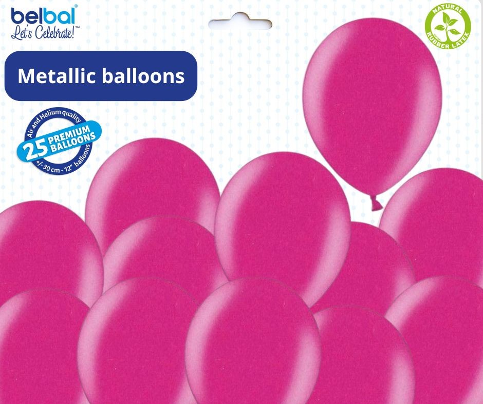 Balónek růžový metalický 064 - 50 ks Belbal