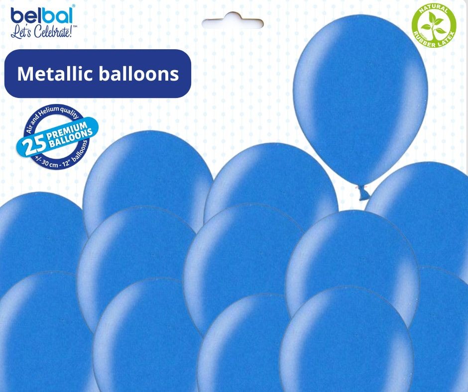 Balónek modrý metalický 065 - 50 ks Belbal