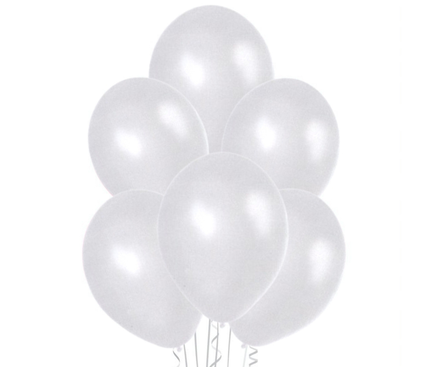 Balónek bílý metalický 070 - 10 ks Belbal