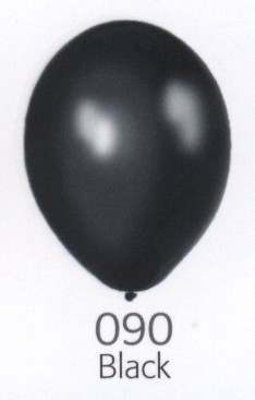 Balónek černý metalický 090 Belbal