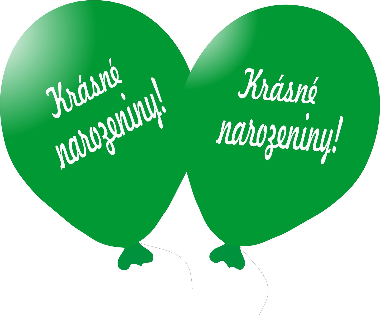 Balónek zelený Krásné narozeniny! Balonky.cz