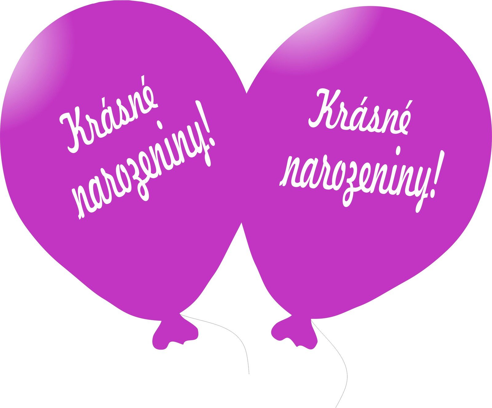 Balónek tmavá fuchsia Krásné narozeniny! balonky.cz