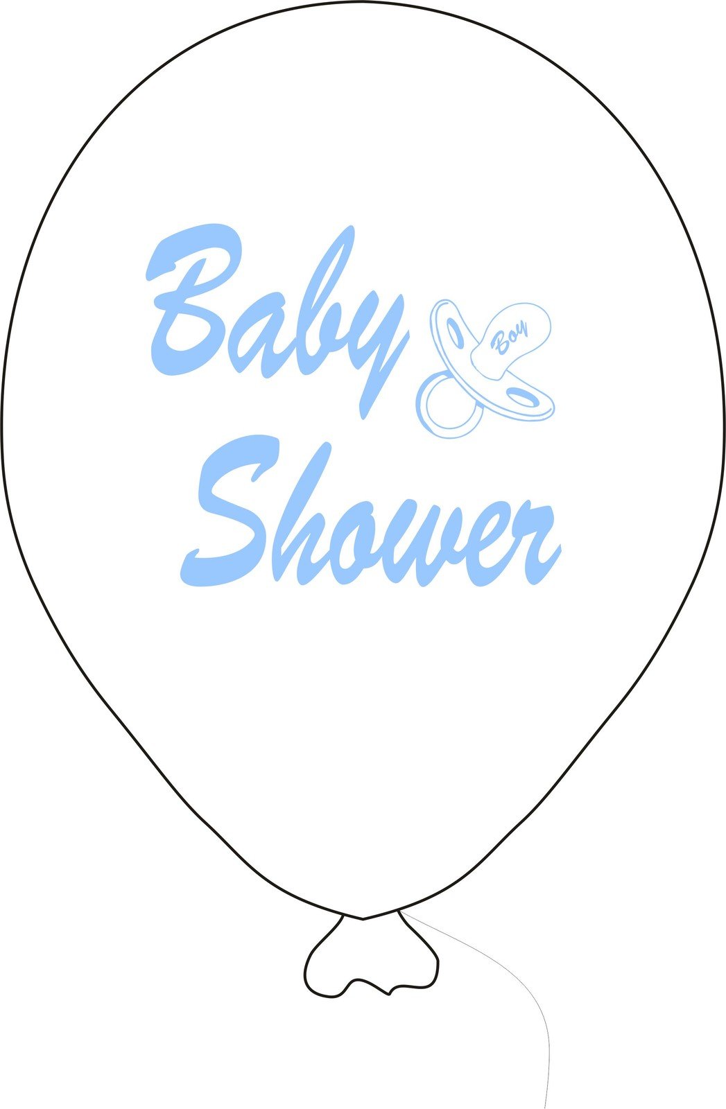 Baby Shower balónek bílý kluk Balonky.cz