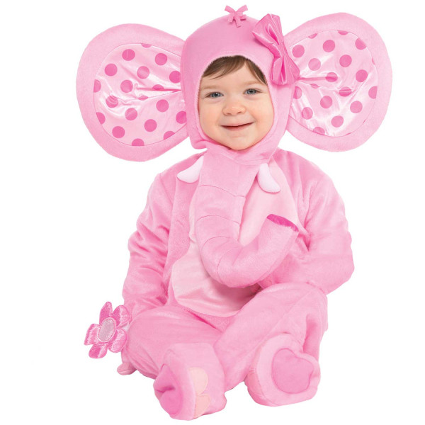 Amscan dětský kostým Slon růžový 6 - 12 měsíců, 80 cm