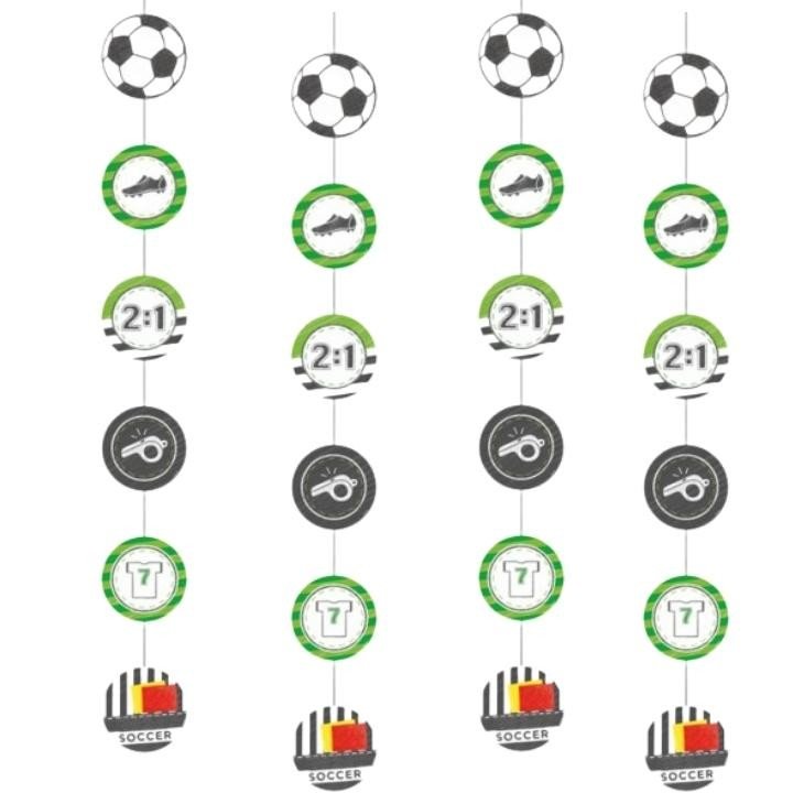 Fotbal zavěsná dekorace 4 ks Amscan