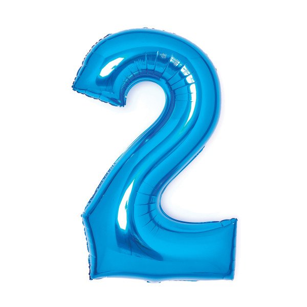 Balónek fóliový číslo 2 modrý 66 cm Amscan