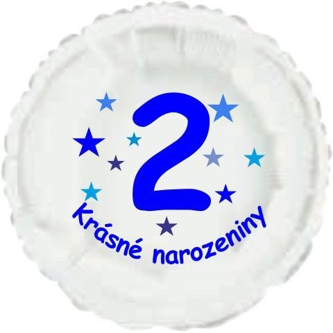 Krásné 2. narozeniny fóliový balónek kruh pro kluky Balonky.cz