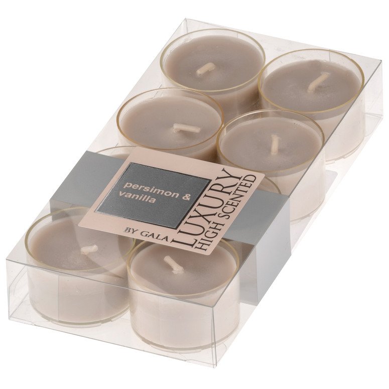 Vonné svíčky Persimon & Vanilla 8 ks Gala kerzen