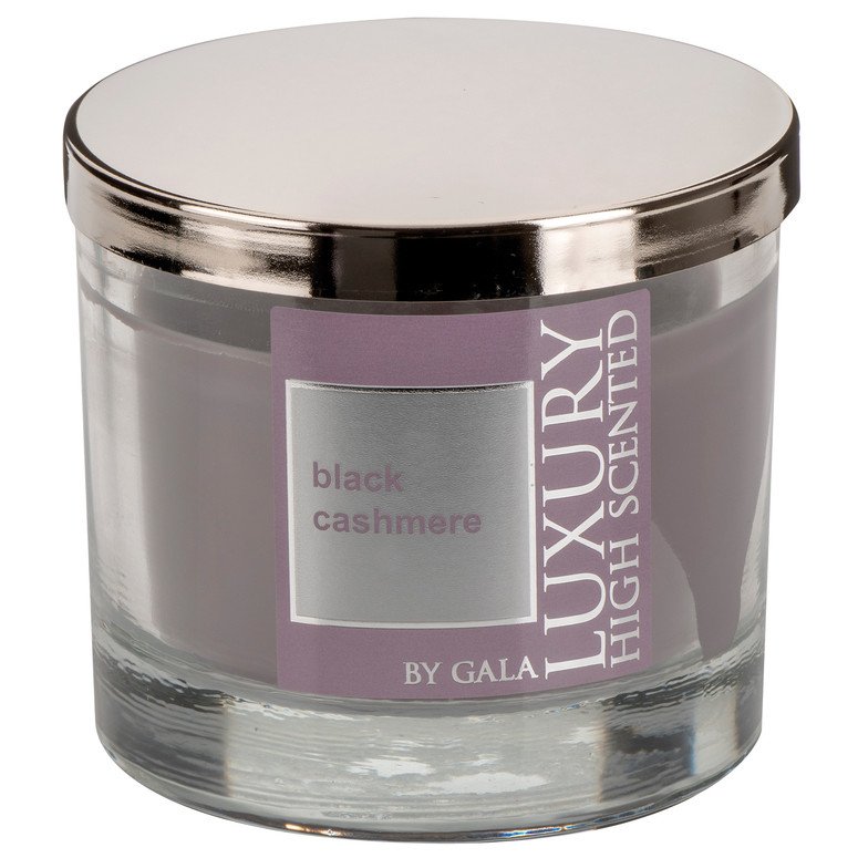 Vonná svíčka Black Cashmere ve skle Minnesota s kovovým víkem Gala kerzen