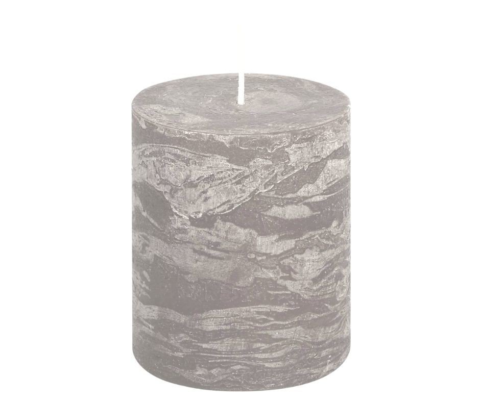Svíčka válec světle šedá rustikální 98/100 Gala kerzen
