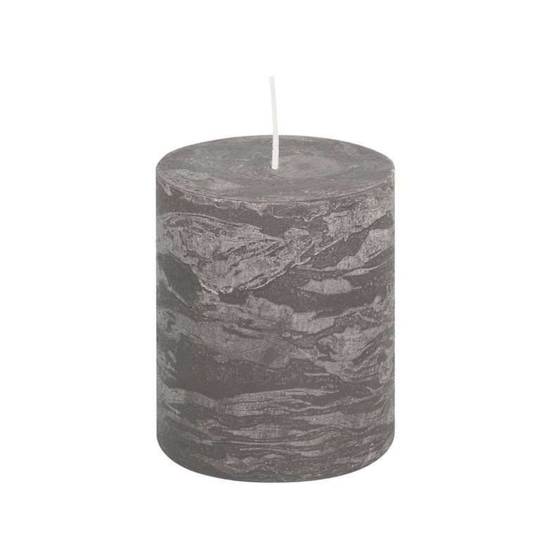 Svíčka válec šedá rustikální 98/100 Gala kerzen