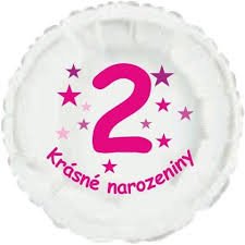 Krásné 2. narozeniny fóliový balónek kruh pro holky Balonky.cz