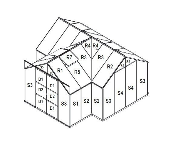 náhradní prosklení pro skleník VITAVIA SIRIUS PC 4 mm LG3048