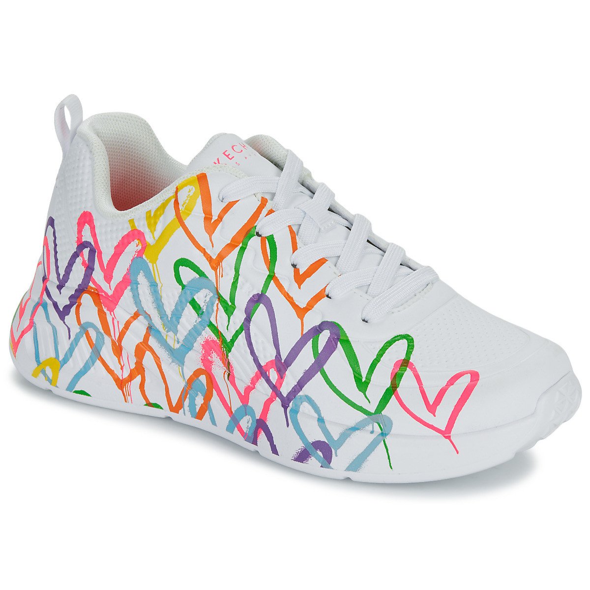 Skechers  UNO LITE GOLDCROWN - HEART OF HEARTS  Bílá