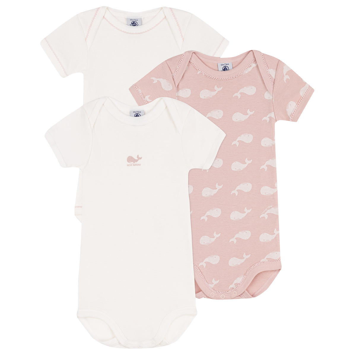 Petit Bateau  LOT X3  Růžová