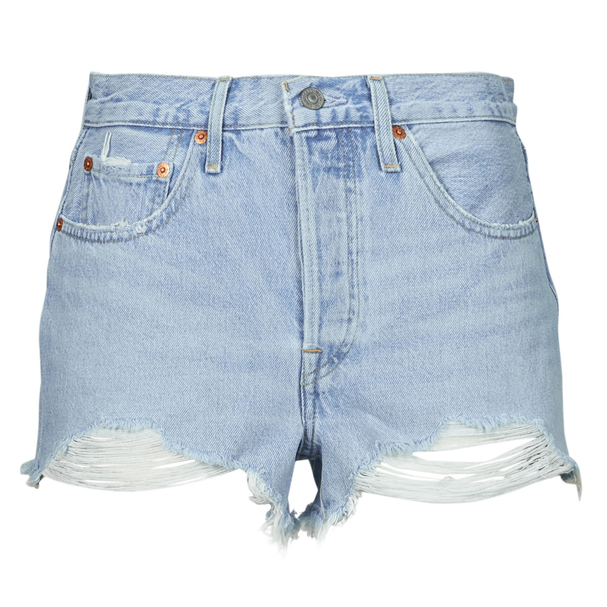 Levis  501® ORIGINAL SHORT  Modrá