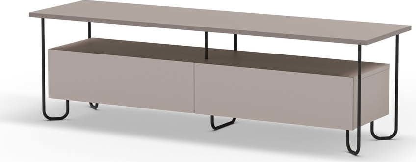 Šedo-béžový TV stolek 150x45 cm Dilly – Marckeric