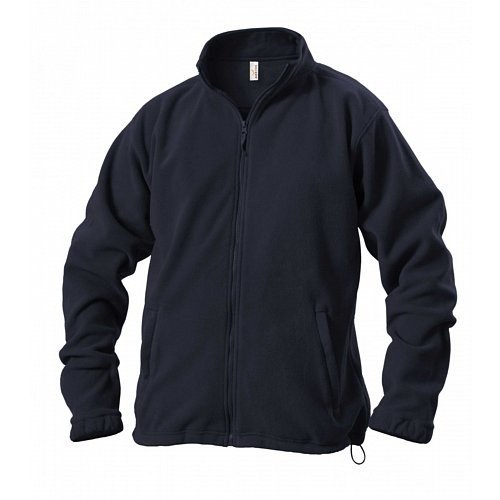 Fleecová mikina na zip, tmavá modrá