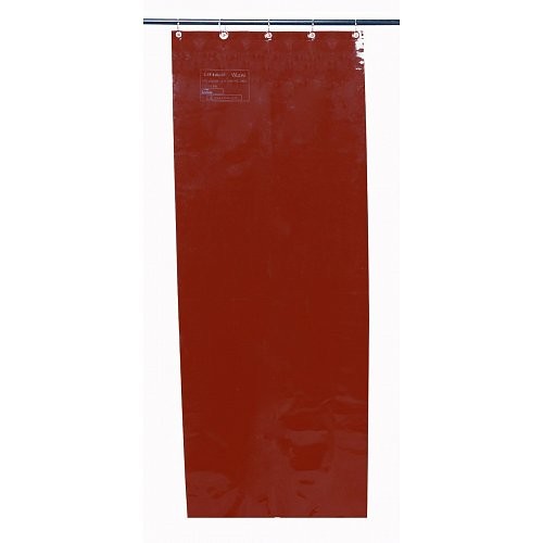 Úzká svářečská zástěna LAVAshield 0,7 x 1,8m, červená