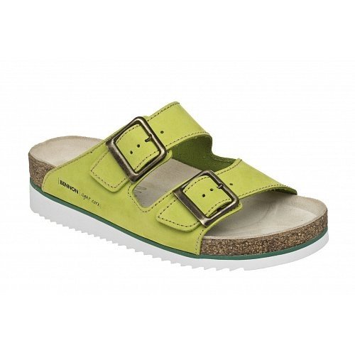Pantofle na klínku Bennon KORKY GREEN Slipper