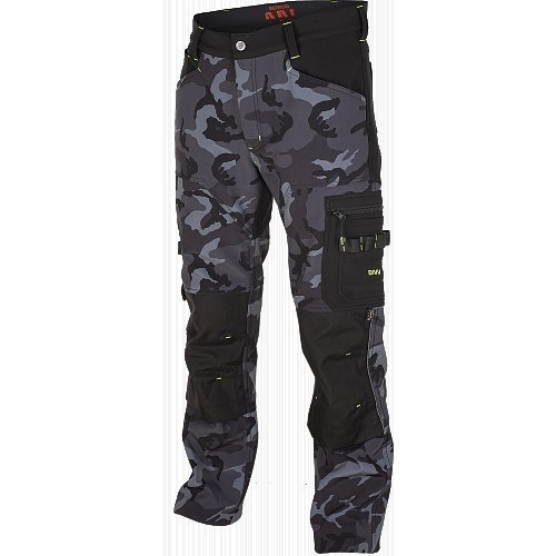 Zimní softshellové kalhoty Bennon CAMOS TROUSERS, černá/šedá
