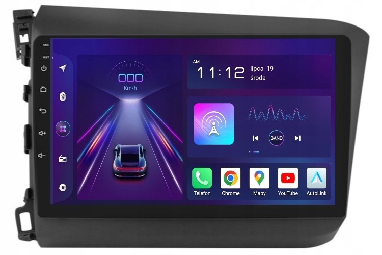Navigace Radio 2DIN Android Honda 9 IX 8/256 Gb Dsp Carplay Lte