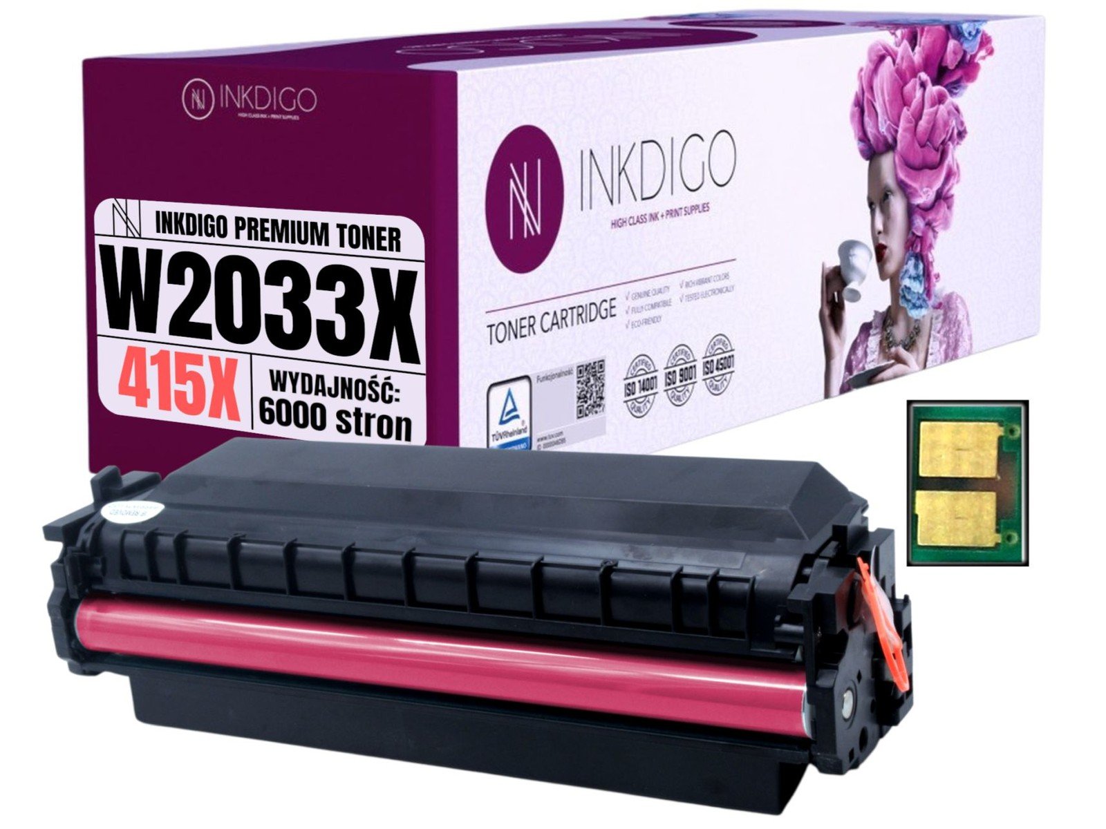 W2033X 415X Toner náhradní S Chipem pro tiskárnu Hp M454dn M479fdn
