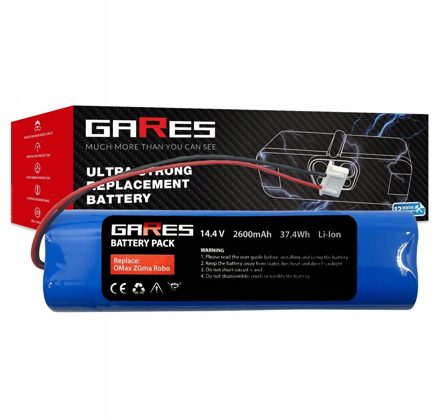 Baterie pro Overmax Aspiri Zeegma Zonder Robo 14,4V 2,6Ah Li-Ion