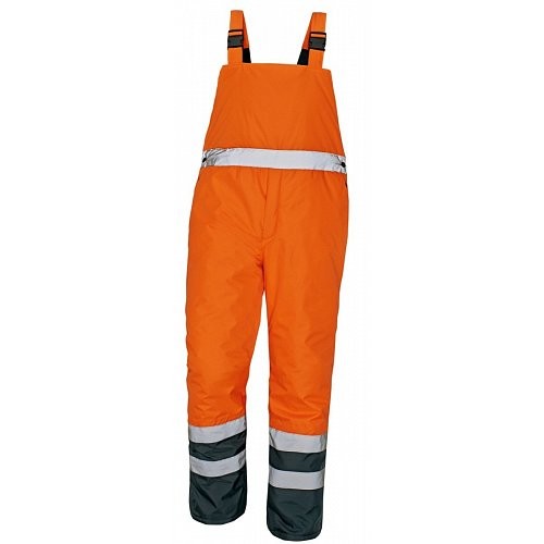 Zateplené voděodolné reflexní kalhoty PADSTOW, oranžové